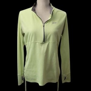 Avia Women's Lime Green Long Sleeve Half Zip Top